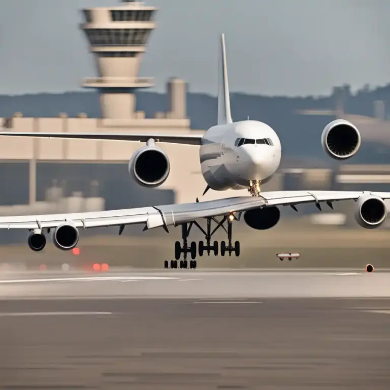 Visual representation of "touch down" - When an aircraft lands on a surface.