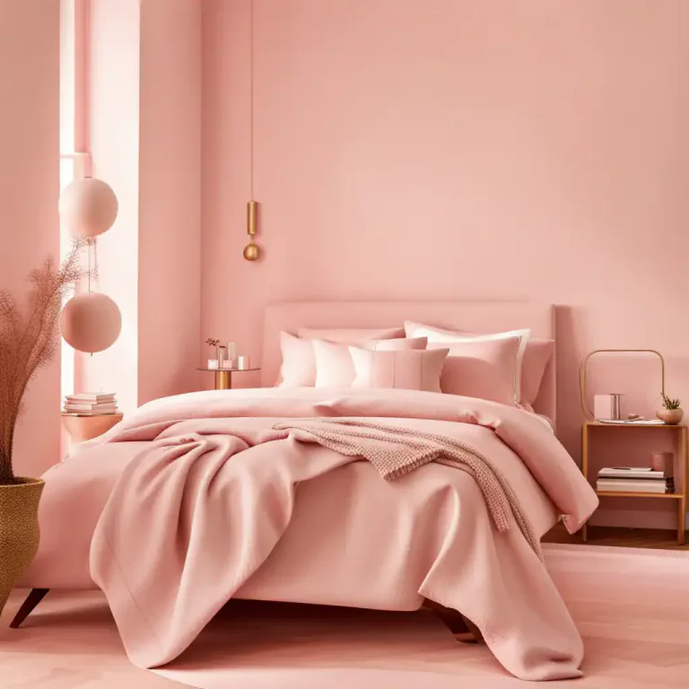 Visual representation of "pinky" - Of a pale pink color.