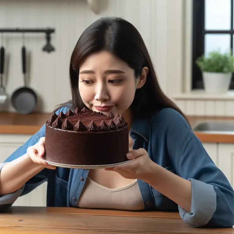 Visual representation of "sinful" - Extremely enjoyable, but makes you feel guilty because it is so much pleasure