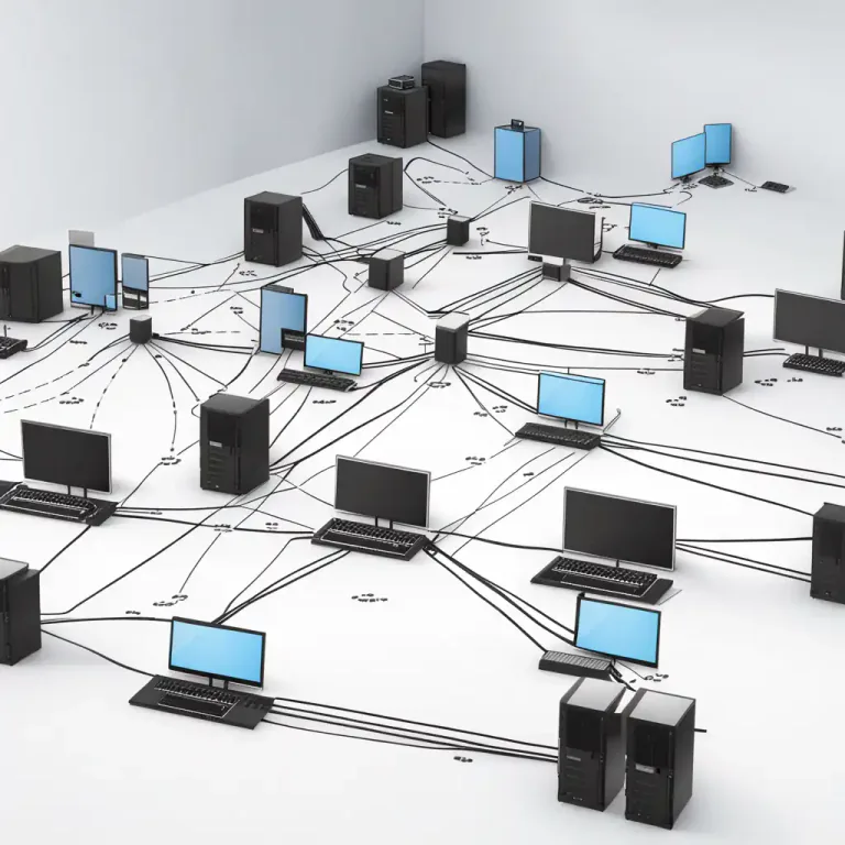 Visual representation of "node" - A device in a computer network that serves as a connection point