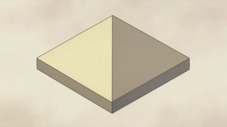 Visual representation of "trapezoid" - A shape with four sides, where at least one pair of sides are parallel