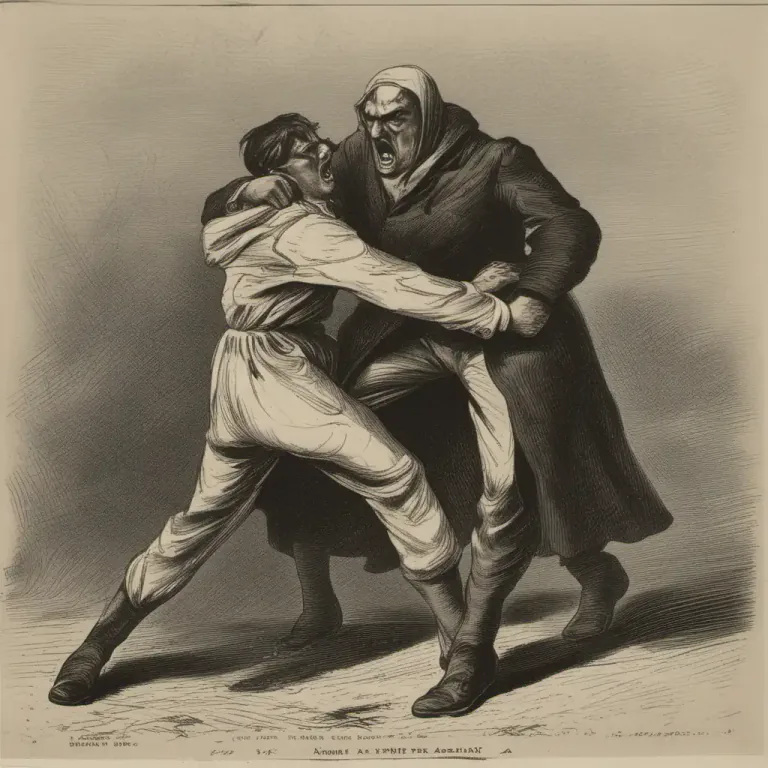 Visual representation of "choke" - To grip (someone) tightly around the neck