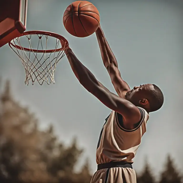 Visual representation of "swish" - A shot in basketball that goes through the basket without touching the rim or backboard