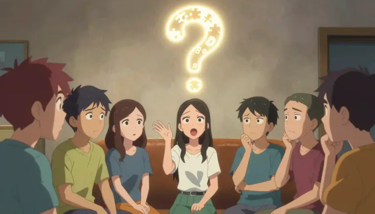 Visual representation of "riddle" - A question or statement meant to puzzle someone.