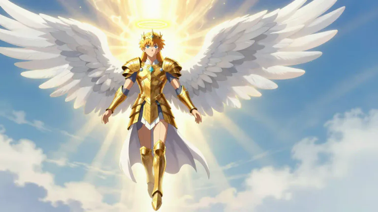 Visual representation of "archangel" - In many religions, a high-ranking angel who stands close to God.
