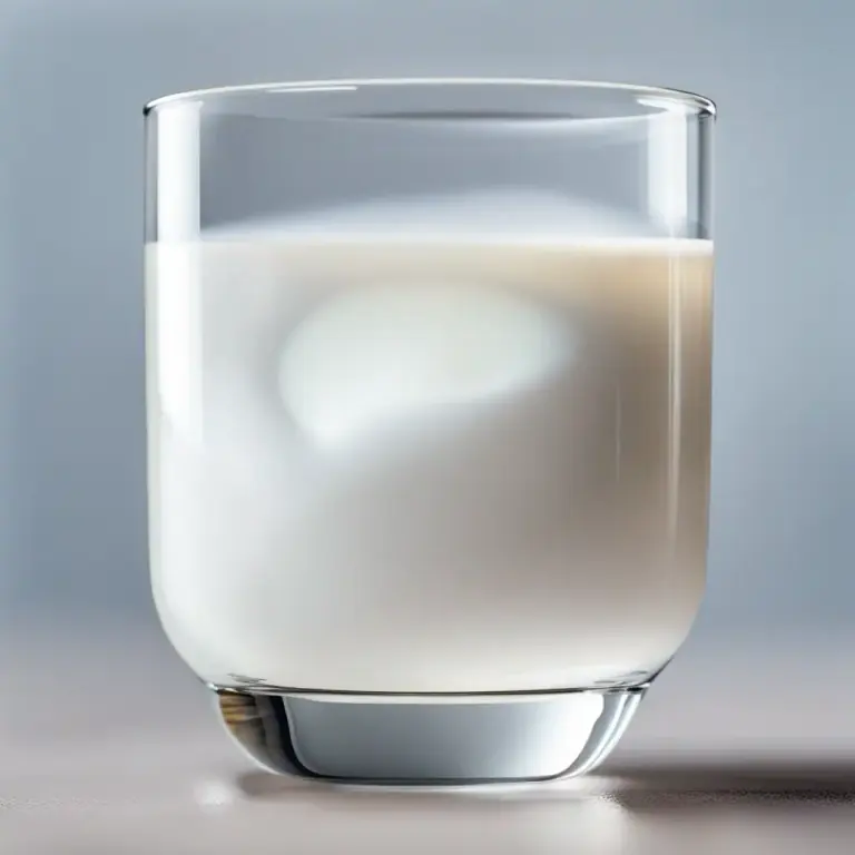 Visual representation of "milky" - Looking cloudy or white, as opposed to transparent.