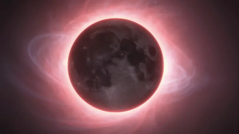 Visual representation of "chromosphere" - The chromosphere is a layer of the sun's atmosphere located above the photosphere and below the corona, observable during a solar eclipse.
