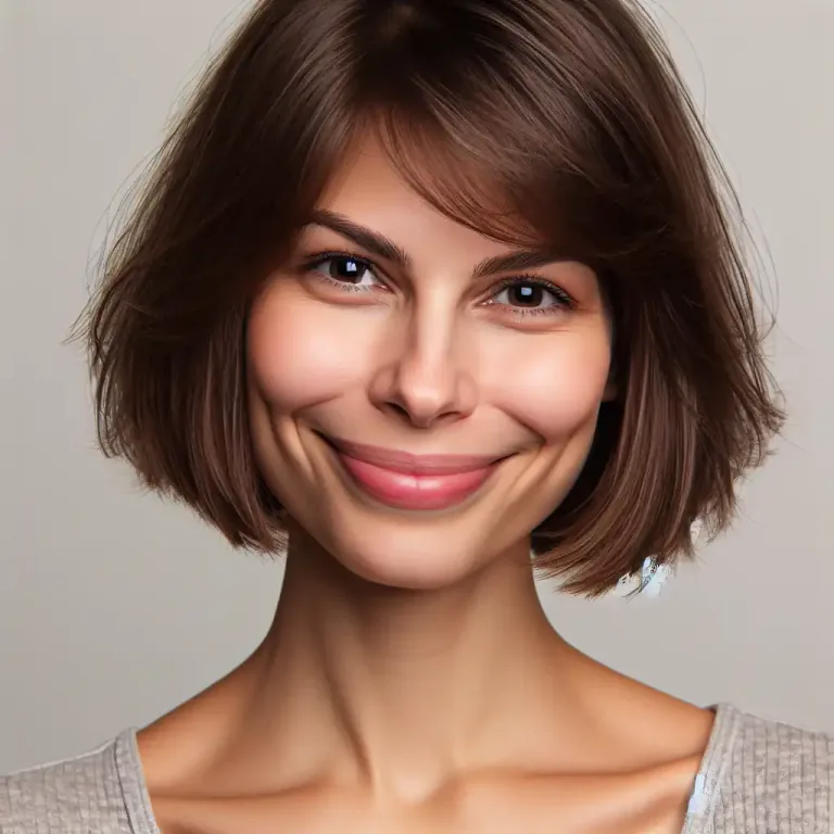 Visual representation of "shingled" - Short, layered hairstyle.