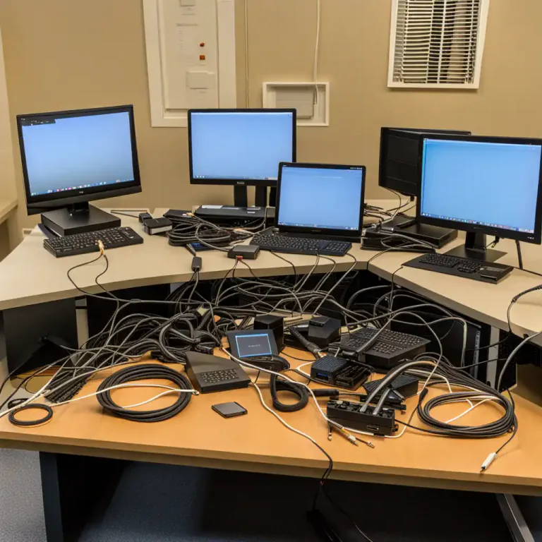 Visual representation of "hub" - A device for connecting multiple devices together to make them act as a single network