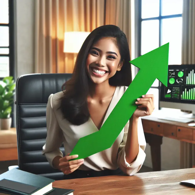 Visual representation of "bump" - an increase in amount, particularly in salary or rank