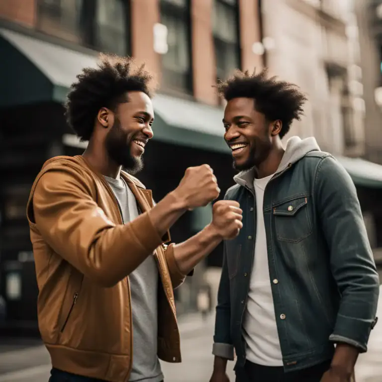 Visual representation of "homey" - A friend or a buddy.