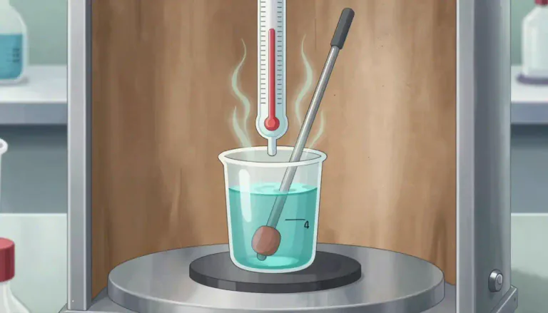 Visual representation of "calorimeter" - A scientific tool that measures the amount of heat involved in a chemical reaction or physical process