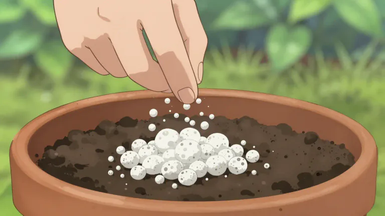 Visual representation of "perlite" - A lightweight volcanic glass that expands when heated, often used in gardening as a soil amendment.