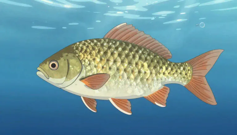 Visual representation of "fish" - A cold-blooded animal that lives in water, breathes with gills, and usually has fins and scales.