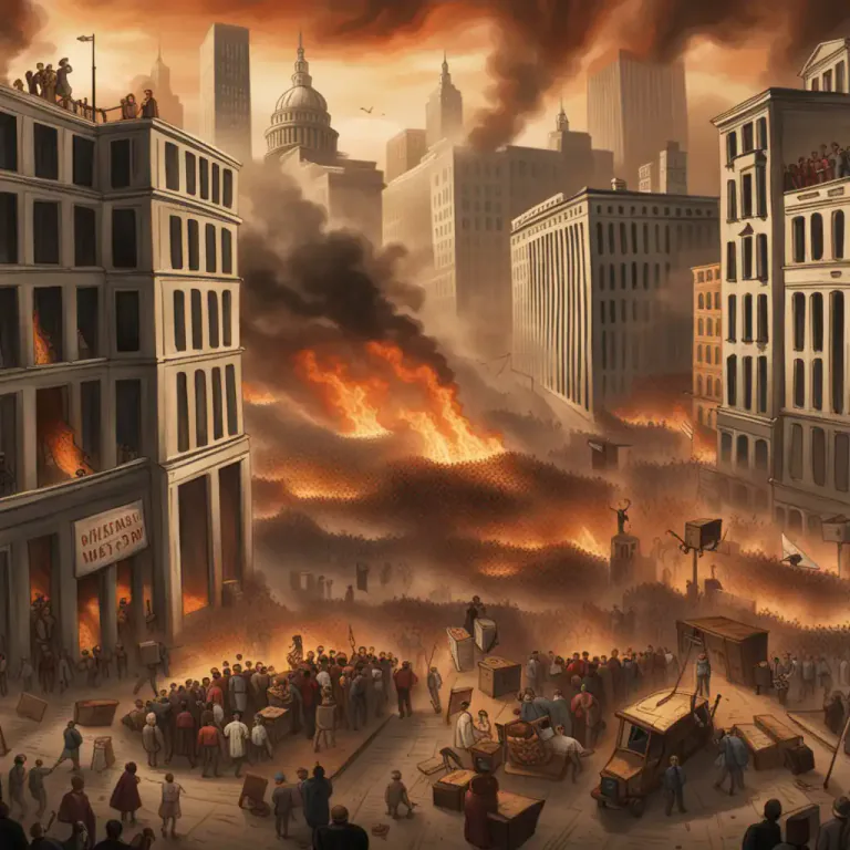 Visual representation of "upheaval" - A violent or sudden change or disruption