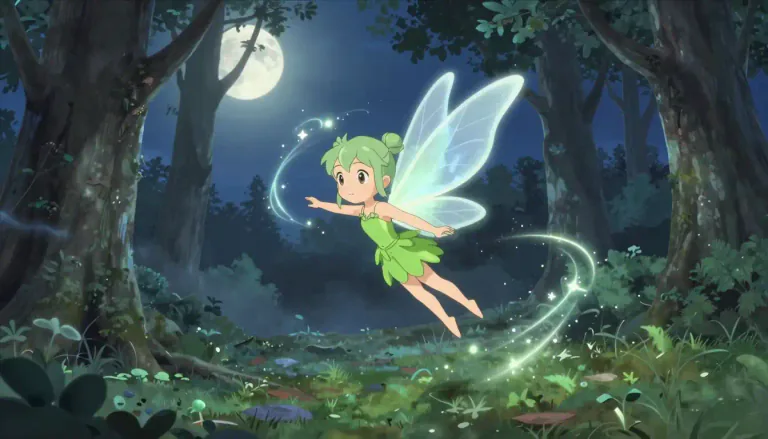 Visual representation of "faery" - A mythical being of folklore often depicted as small, beautiful, and possessing magical powers.