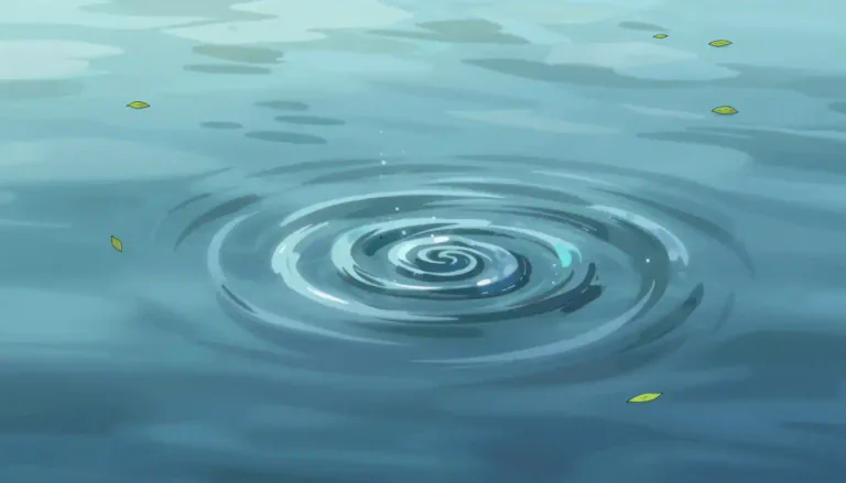 Visual representation of "eddy" - A circular movement of water or air.