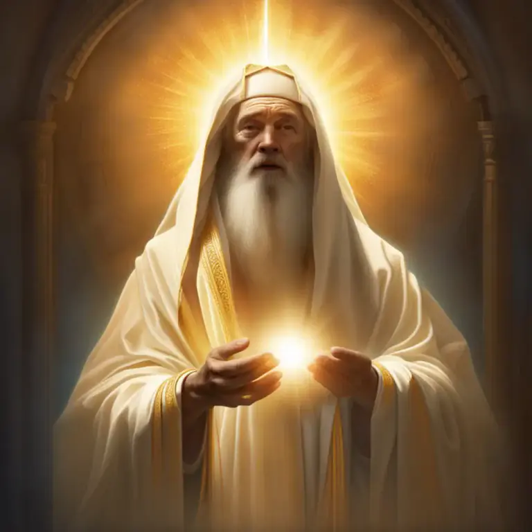 Visual representation of "vision" - A supernormal experience in which a person has a revelation from God.