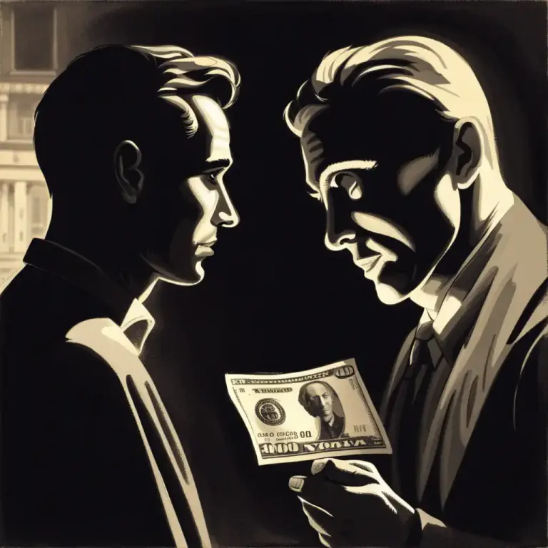 Visual representation of "be/fall prey to something" - To be deceived or exploited by someone or something.