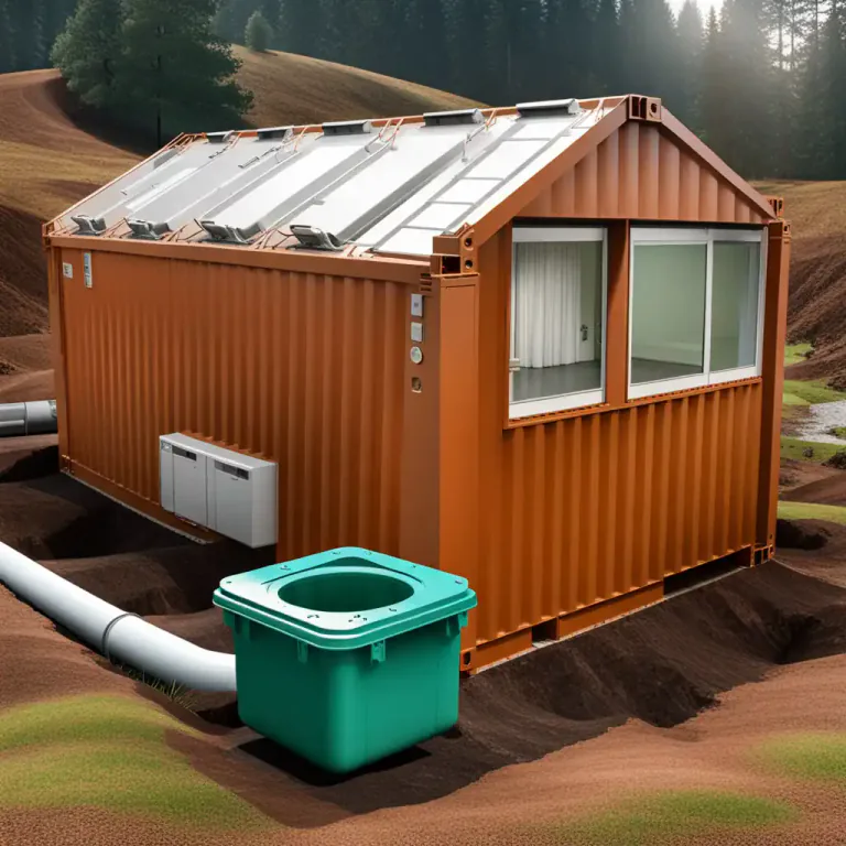 Visual representation of "septic" - A short term for a septic tank, which is a large underground container for waste, usually from a house not connected to a sewage system.