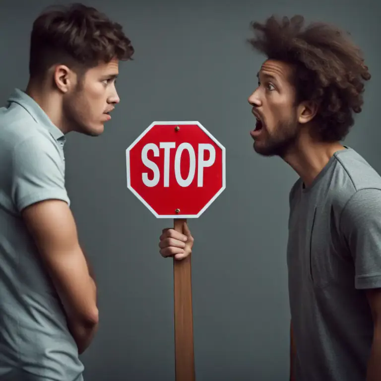 Visual representation of "fuck off" - A rude way to tell someone to stop doing something.
