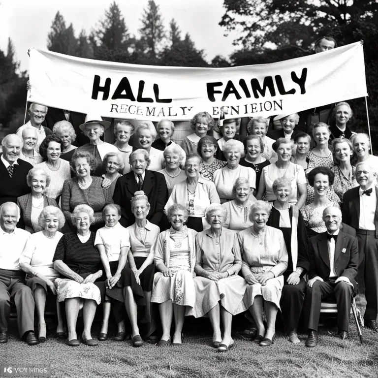 Visual representation of "hall" - A family of people