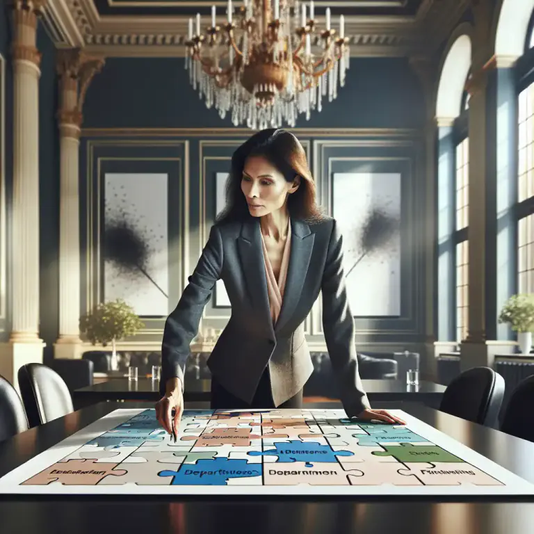 Visual representation of "reorganize" - To modify the structure, position or unit of a business or organization