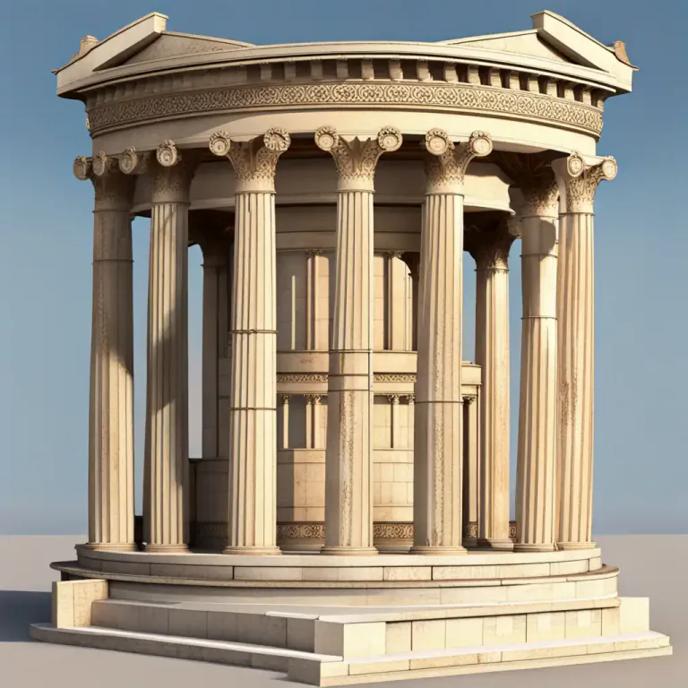 Visual representation of "cornice" - The projecting part of a classical entablature