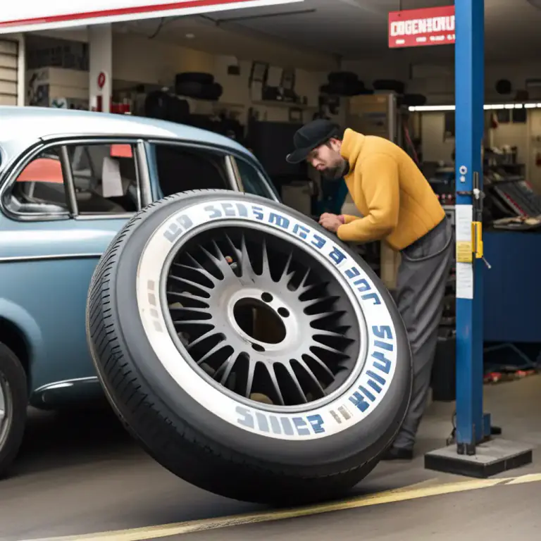 Visual representation of "doughnut" - A type of spare tyre that is smaller and not intended for long use.