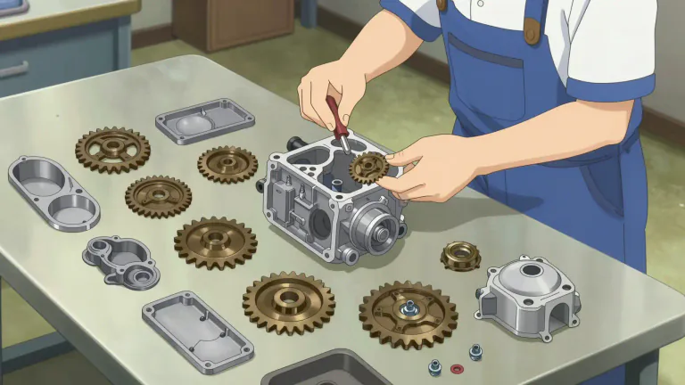 Visual representation of "disassemble" - To take something apart into separate pieces