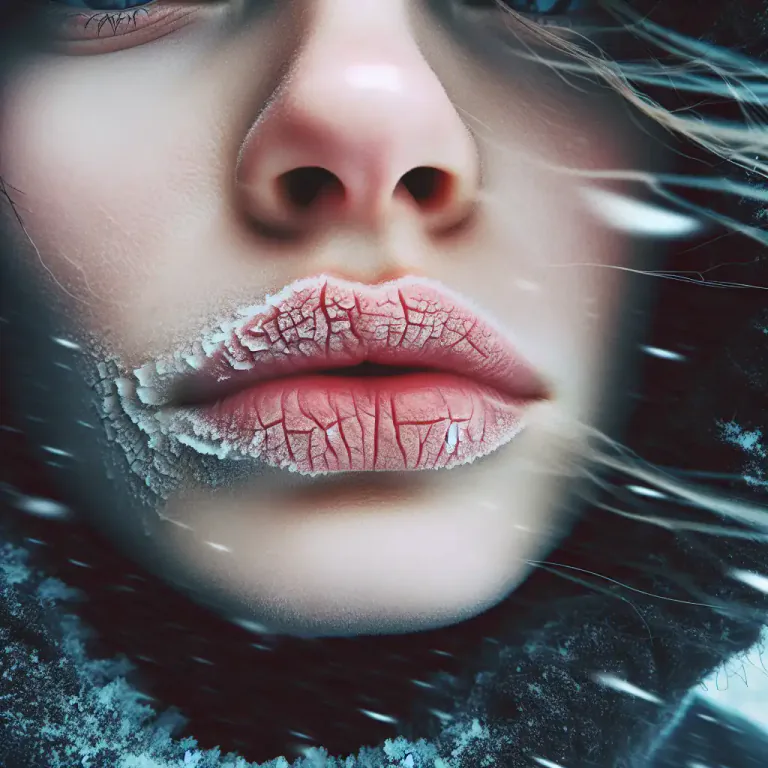 Visual representation of "chapped" - To cause skin to become dry and have small cracks