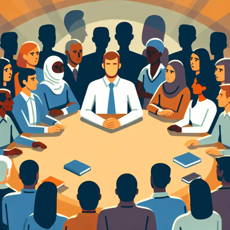 Visual representation of "middle" - The central or most important part.