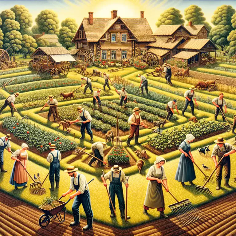 Visual representation of "yeomanry" - Small landowners; farmers.