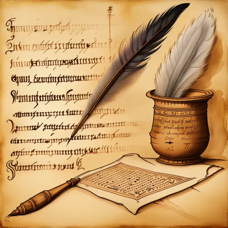 Visual representation of "calligraphy" - The design and execution of lettering with a pen, brush, or other writing instruments.