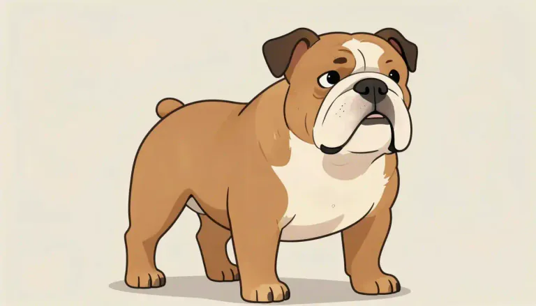 Visual representation of "bulldog" - A breed of dog that has a strong body, broad chest, and a short coat.