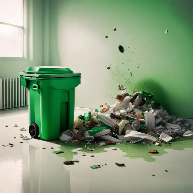 Visual representation of "trashy" - Relating to or characteristic of trash or garbage.
