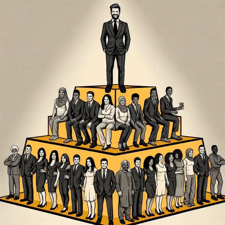 Visual representation of "class" - A system of ordering society based on money, job, origin