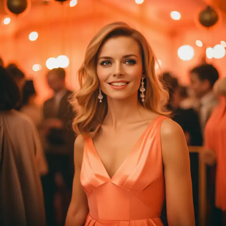 Visual representation of "peachy" - Having a quality or color of a peach.