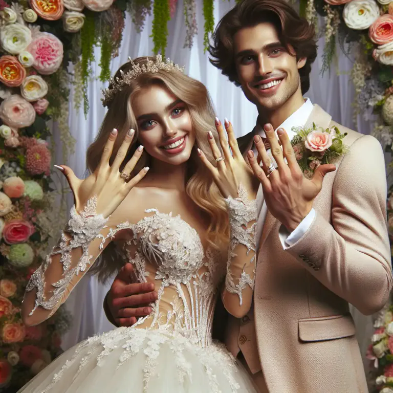 Visual representation of "connubial" - Joined in marriage; married.
