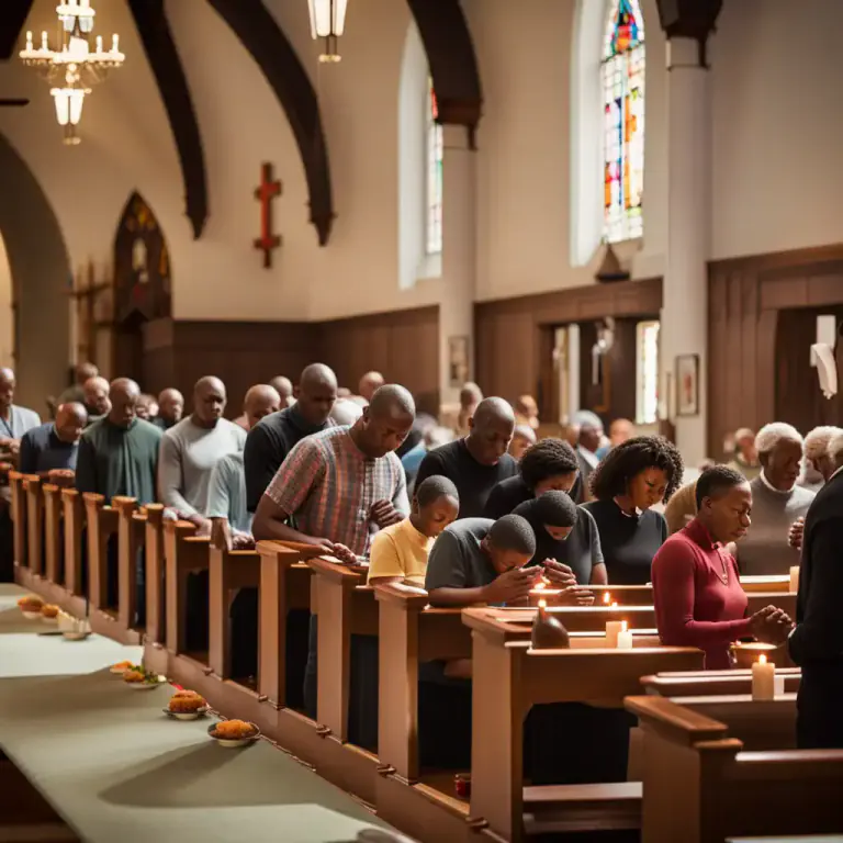 Visual representation of "thanksgiving" - A formal public act of giving thanks to God.