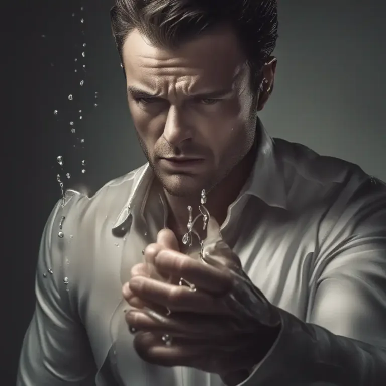 Visual representation of "wring somebody’s hand" - To turn and squeeze something, especially someone's hand, in order to extract liquid from it.