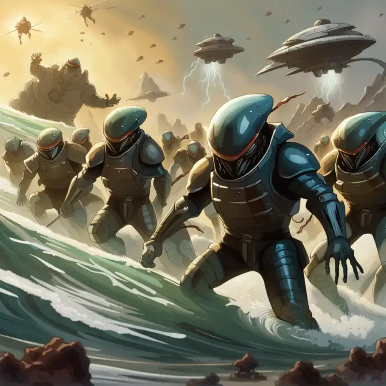 Visual representation of "fight down" - To push down or defeat an enemy or adversary