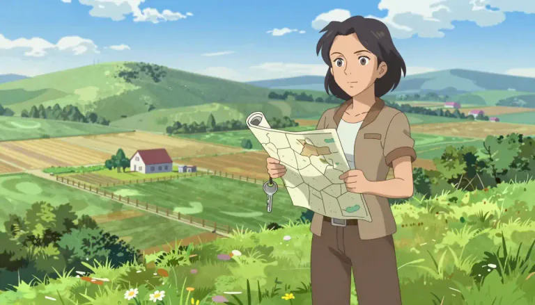 Visual representation of "landowner" - A person who owns a piece of land