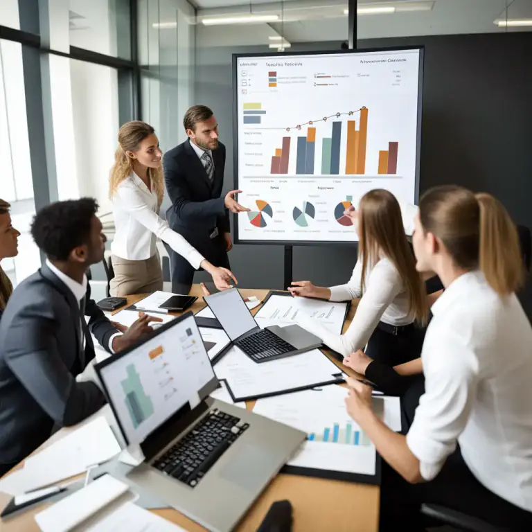 Visual representation of "report back" - To provide an update or progress on a particular matter or project.