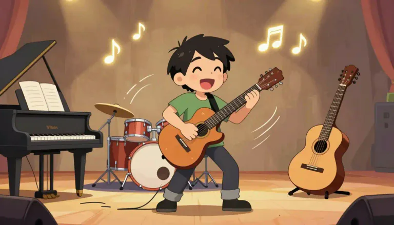 Visual representation of "musician" - A person who plays a musical instrument or writes music, usually as their job