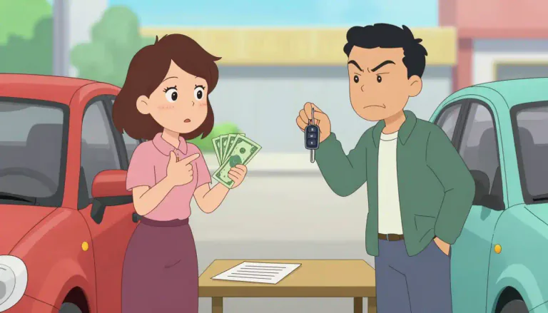 Visual representation of "dicker" - To negotiate or argue about a price or trade