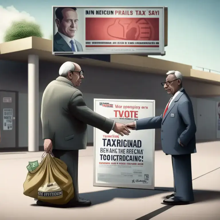 Visual representation of "buy off" - To give someone money or something valuable, so that they will do something for you, usually something dishonest
