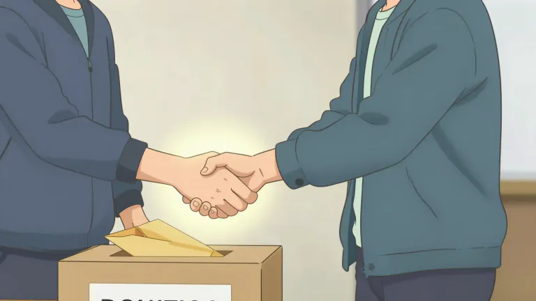 Visual representation of "pledge" - To make a formal promise to give or do something