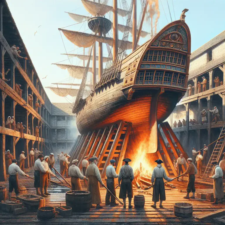 Visual representation of "bream" - In naval language, to clean (the bottom of a ship) by heating it to remove the pitch.