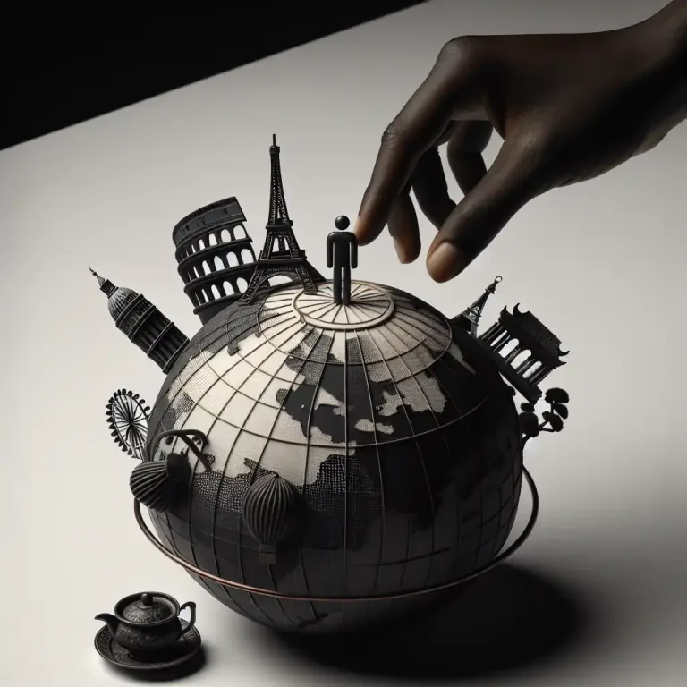 Visual representation of "anthropocentric" - Measuring everything by human standards.